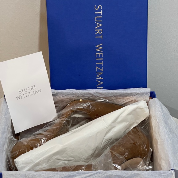 Stuart Weitzman signature Anny Style Size 7B 95mm Coffee Brown Suede Pump - Picture 9 of 10